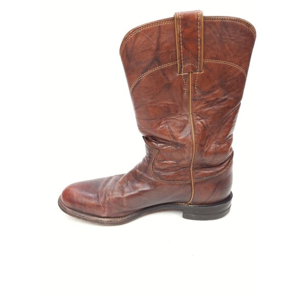 Women's Justin Roper 3163 Cowboy Boots Chestnut Deerlite Marbled Sz 6.5 B - Picture 2 of 11